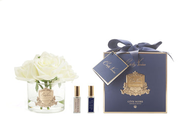 Cote Noire Perfumed Natural Touch 5 Roses - Clear & Gold Badge - Ivory White - GMR89